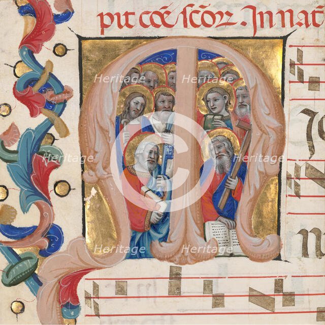 Initial M: The Apostles, about 1392-1402. Creator: Niccolo di Giacomo da Bologna.