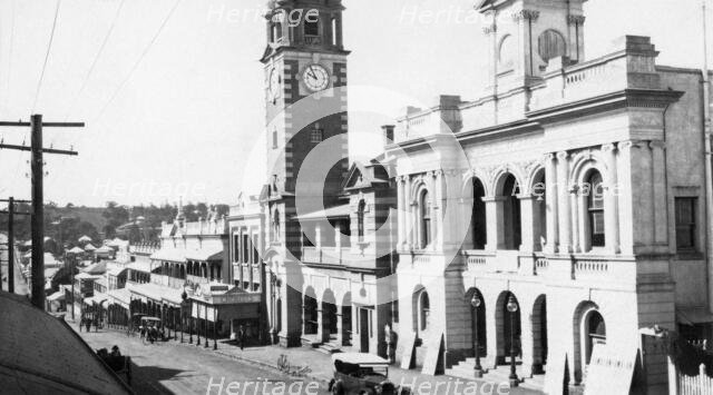 Ipswich Post Office, Old Ipswich Town Hall, School of Arts, Brisbane St, Ipswich, Queensland, 1928. Creator: Jack Bain.