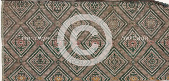 Textile Fragment, 1800s. Creator: Unknown.