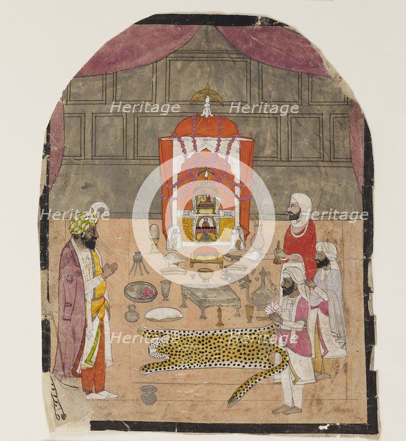 Worshippers at a shrine, 19th century. Artist: Unknown.