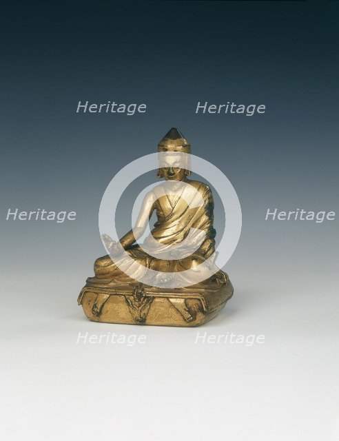 Gilt bronze monk, Tibet, 18th century. Artist: Unknown