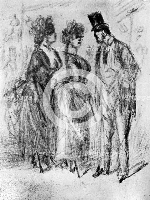 'Au Promenoir', 19th century, (1930).Artist: Constantin Guys