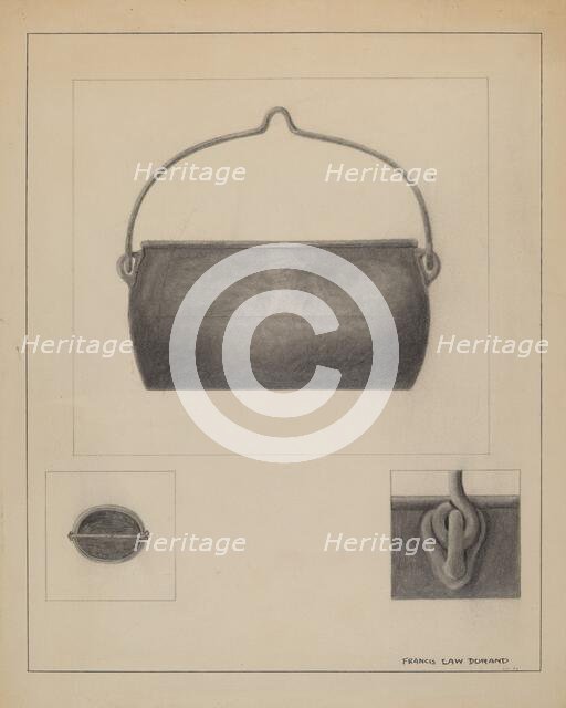 Fireplace Pot, c. 1937. Creator: Francis Law Durand.