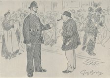 'Police and the People', 1920. Artist: George Belcher.