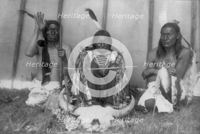 Hu Kalowa Pi, the altar complete, 1907, c1907. Creator: Edward Sheriff Curtis.