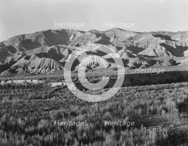 California desert mountains, San Luis Obispo County, 1937. Creator: Dorothea Lange.