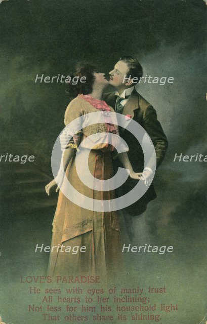 Vintage romantic poatcard. Artist: Unknown