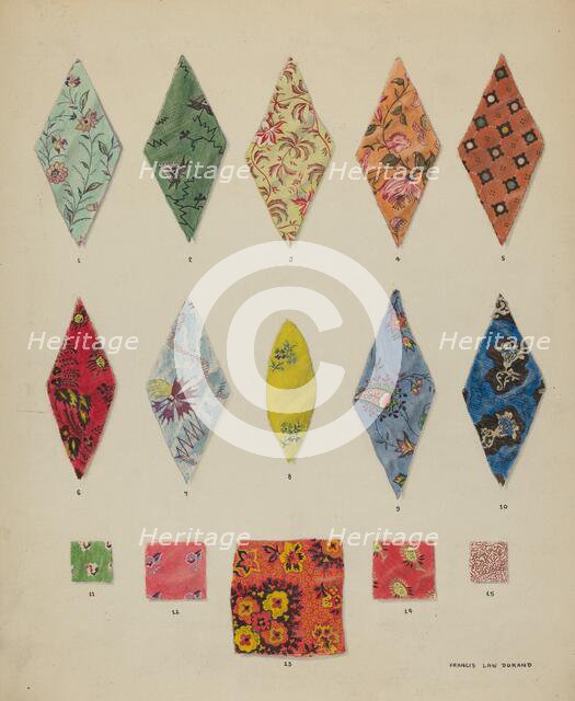 Detail of Quilt, c. 1937. Creator: Francis Law Durand.