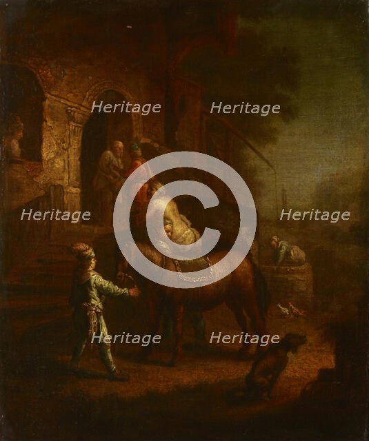Samaritan Bringing the Wounded Man to the Inn, 18th century. Creator: Unknown.