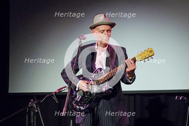 Mark Flanagan, Crawley Blues Club, Hawth, Crawley, West Sussex, 28 Sept 2019. Creator: Brian O'Connor.