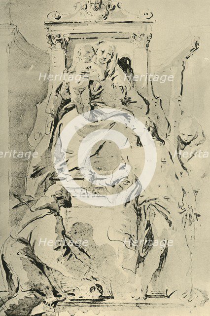 'Madonna enthroned with Saints', mid 18th century, (1928). Artist: Giovanni Battista Tiepolo.