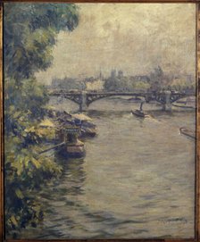 Pont du Carrousel, 1914. Creator: Frank Milton Armington.
