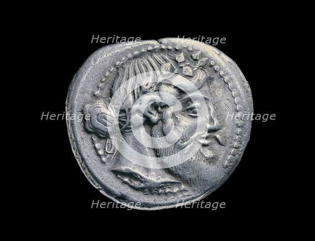 Ancient Greek silver coin, 460 BC. Artist: Unknown.