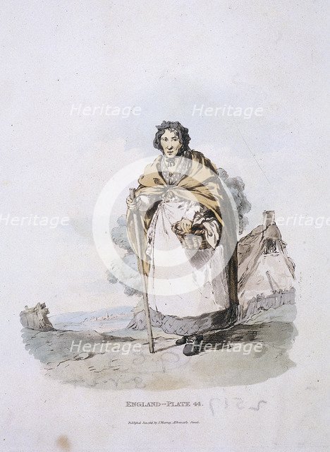 A market woman, Provincial Characters, 1813. Artist: Anon