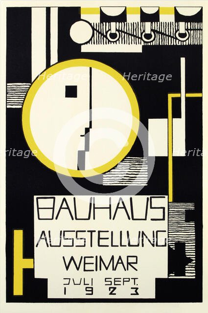 Bauhaus exhibition. Postcard, 1923.