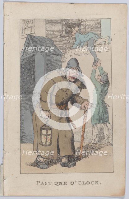 Past One O'Clock, 1820., 1820. Creator: Thomas Rowlandson.