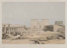 Egypt and Nubia, Volume I: Grand Approach to the Temple of Philae, Nubia, 1847. Creator: Louis Haghe (British, 1806-1885); F.G.Moon, 20 Threadneedle Street, London.