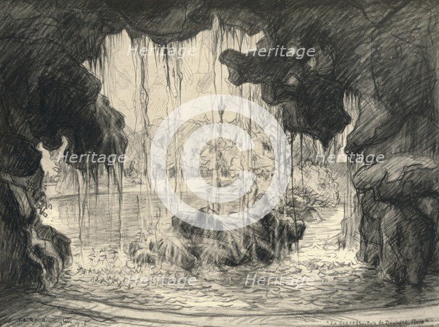 'The Grand Cascade, Bois de Boulogne', 1915. Artist: Frank Milton Armington.