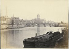 Worcester Bridge, Worcester, Worcestershire, 1860s-1870s. Creator: Unknown.