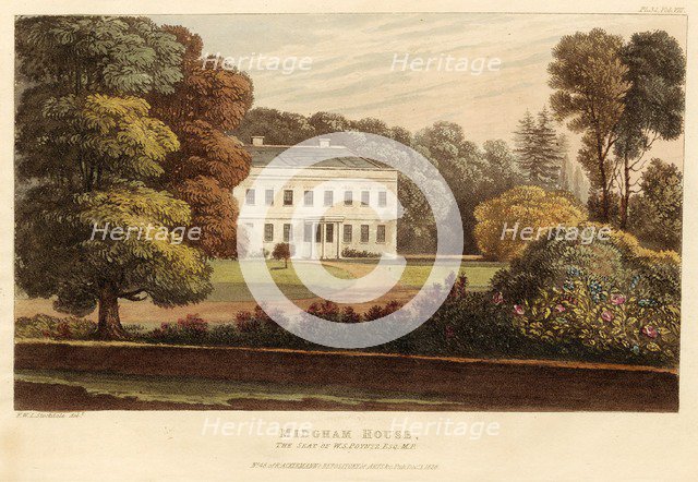 Midgham House, the Seat of W.S. Poyntz, Esq., M.P., pub. 1826. Creator: English School (19th Century).