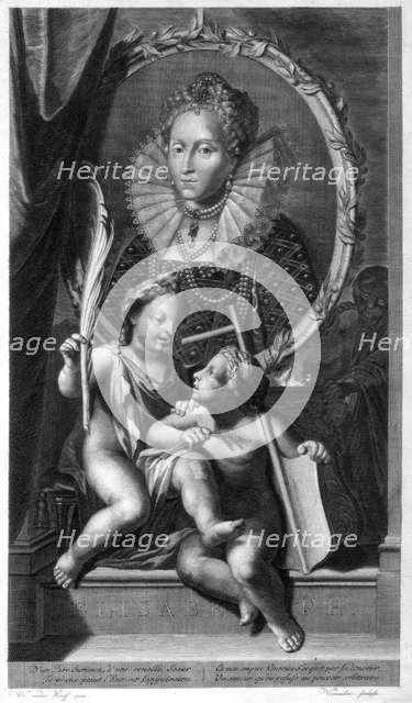 Elizabeth I, Queen of England and Ireland.Artist: Cornelis Vermeulen