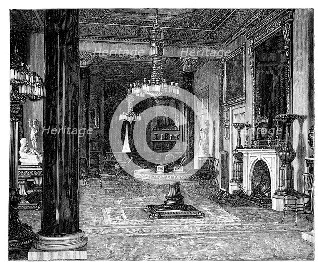 Queen Victoria's drawing-room, Osborne House, Isle of Wight. Artist: Unknown