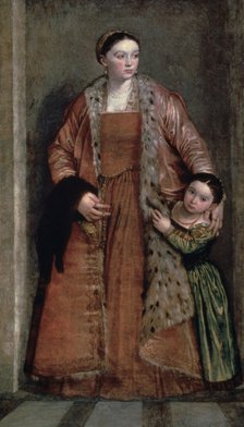'Portrait of Countess Livia da Porto Thiene and her Daughter', c1551. Artist: Paolo Veronese