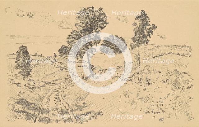 Landscape, Land of Nod, 1918. Creator: Frederick Childe Hassam.