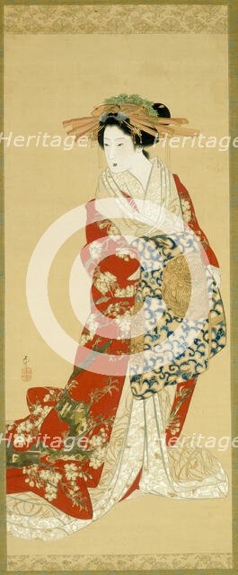 High Ranking Courtesan, Japan, c. 1830/43. Creator: Mihata Joryu.