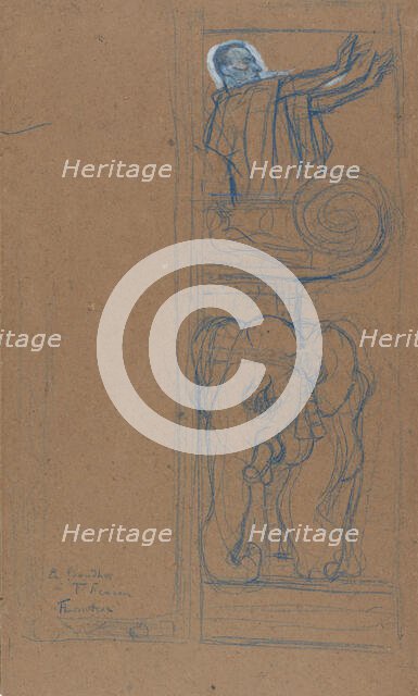 Preliminary Design for the Playbill to "Le Chariot de Terre Cuite", 1894. Creator: Henri de Toulouse-Lautrec.