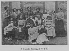 A Class in Sewing, E. T. I. S., 1903. Creator: Unknown.