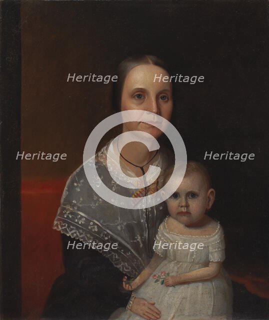 Portrait of a Mother and Child, ca. 1850. Creator: Unknown.
