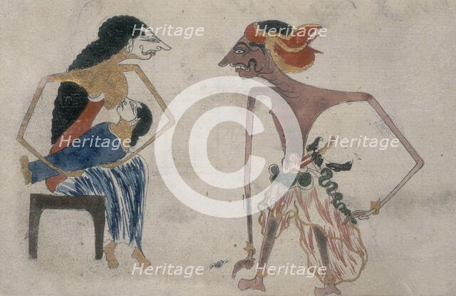 A mother suckling her child, 19th century?  Creator: Unknown.