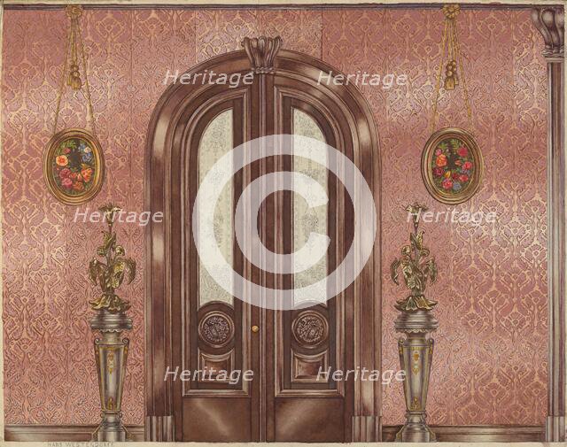 Entrance Door, c. 1939. Creator: Hans Westendorff.