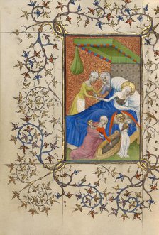 The Birth of the Virgin; The Nativity of the Virgin; Book of Hours, about 1410. Creator: Pseudo-Jacquemart de Hesdin.