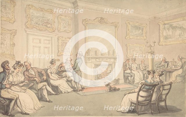 The Reception, 1780-1827. Creator: Thomas Rowlandson.