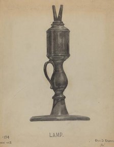 Lamp, 1936. Creator: Charles Charm.