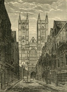 'West Front of Westminster Abbey, from Tothill Street', (1881). Creator: Unknown.