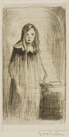 Young Girl Standing, n.d. Creator: Theophile Alexandre Steinlen.