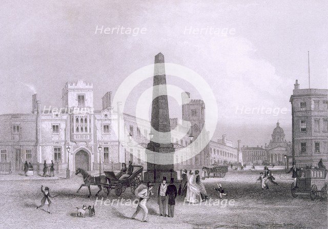 School for the Indigent Blind and Bethlehem Hospital, c1851-55. Creator: Thomas Hosmer Shepherd (1792-1864).