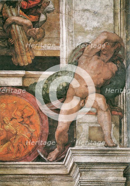 Detail of the Sistine Chapel ceiling in the Vatican, 1508-1512. Artist: Buonarroti, Michelangelo (1475-1564)