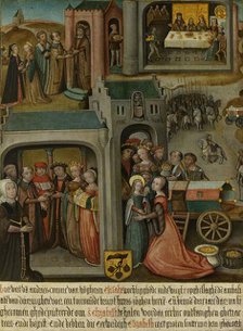 Four scenes from the legend of St Elizabeth of Hungary, c.1500. Creator: Anon.