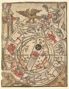 Chart of the Signs of the Zodiac with Venus, Cupid, and a Bishop Saint. Creator: Hans Baldung.