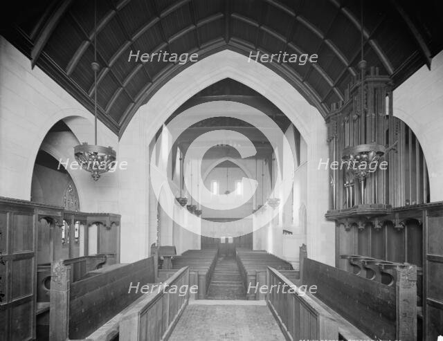 St. Mary's Episcopal Church, interior from chancel, Walkerville, Canada, between 1900 and 1905. Creator: Unknown.