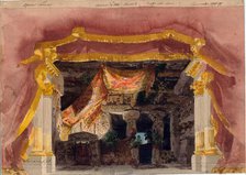 Stage design for the opera Les Huguenots by Giacomo Meyerbeer , 1899. Creator: Ferrario, Carlo (1833-1907).