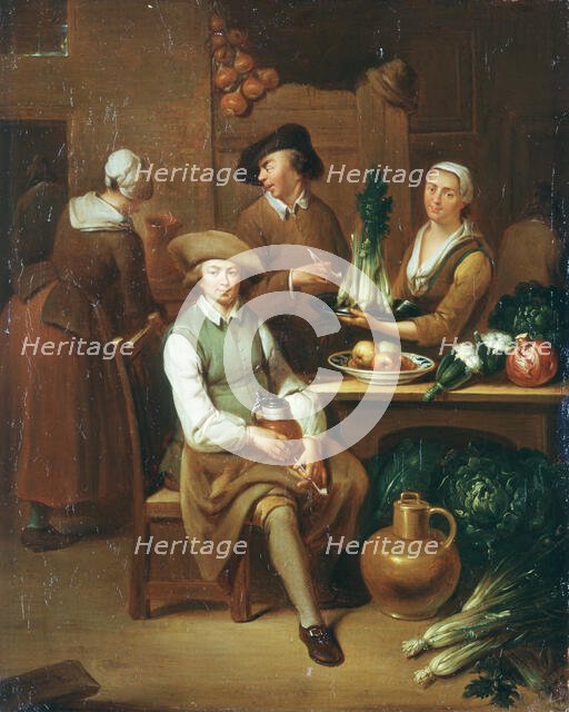 Kitchen Interior, 19th century. Creator: Johann Gerlach Lambert.