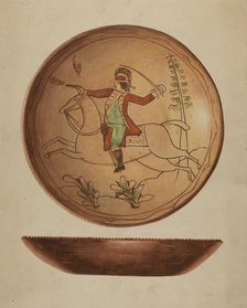 Pa. German Pie Plate, c. 1937. Creator: Unknown.