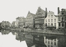 On the Bank of the Scheldt, Ghent, Belgium, 1895.  Creator: Unknown.