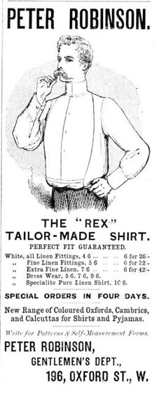 Advertisement for Peter Robinson, 1890. Creator: Unknown.