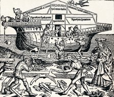 The Building of the Ark Superintended by Noah, (1493), 1903. Artist: Unknown